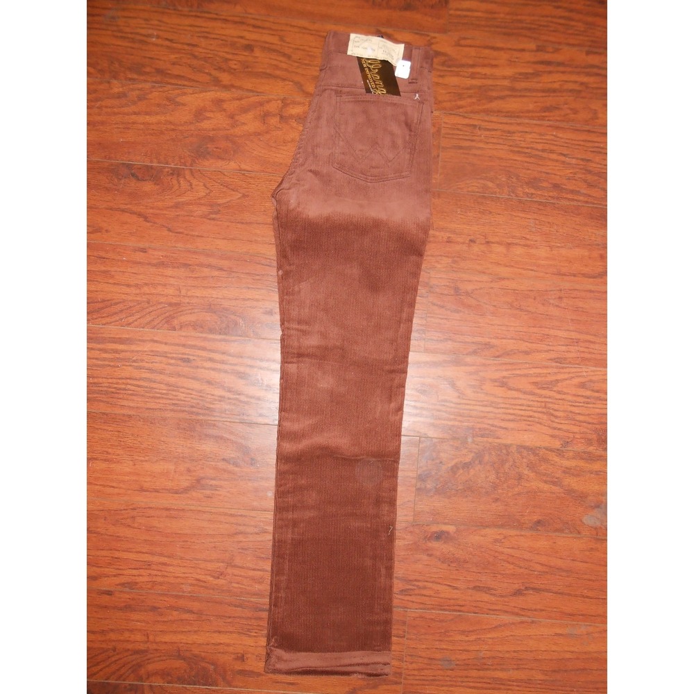 Girls 70s Vintage‎ Wrangler Cord Corduroy Pants Jeans 14 Slim Red/Brown Straight